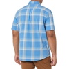 Amazon Essentials Men’s Short Sleeve Dress Shirt with Stretch, Charcoal White Vertical Stripe (Available in Big & Tall)(Light Blue/Indigo  Plaid)
