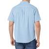 Amazon Essentials Men’s Short Sleeve Dress Shirt with Stretch, Charcoal White Vertical Stripe (Available in Big & Tall)(Light Blue/White  Gingham)