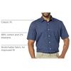 Amazon Essentials Men’s Short Sleeve Dress Shirt with Stretch, Charcoal White Vertical Stripe (Available in Big & Tall)(Navy  Tonal Floral Print)
