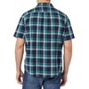 Amazon Essentials Men’s Short Sleeve Dress Shirt with Stretch, Charcoal White Vertical Stripe (Available in Big & Tall)(Navy/Green  Plaid)