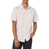 Amazon Essentials Men’s Short Sleeve Dress Shirt with Stretch, Charcoal White Vertical Stripe (Available in Big & Tall)(Pink  Awning Stripe)