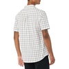 Amazon Essentials Men’s Short Sleeve Dress Shirt with Stretch, Charcoal White Vertical Stripe (Available in Big & Tall)(Pink White Buffalo Plaid)