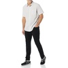 Amazon Essentials Men’s Short Sleeve Dress Shirt with Stretch, Charcoal White Vertical Stripe (Available in Big & Tall)(Pink/Multicolor  Stripe)