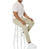 Amazon Essentials Men’s Short Sleeve Dress Shirt with Stretch, Charcoal White Vertical Stripe (Available in Big & Tall)(Pink/White  Stripe)
