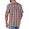 Amazon Essentials Men’s Short Sleeve Dress Shirt with Stretch, Charcoal White Vertical Stripe (Available in Big & Tall)(Red/Multicolor  Plaid)