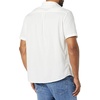 Amazon Essentials Men’s Short Sleeve Dress Shirt with Stretch, Charcoal White Vertical Stripe (Available in Big & Tall)(White)