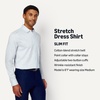 Amazon Essentials Men’s Slim Fit Long Sleeve Wrinkle Resistant Stretch Dress Shirt(Light Blue)