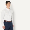 Amazon Essentials Men’s Slim Fit Long Sleeve Wrinkle Resistant Stretch Dress Shirt(White)
