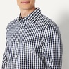 Amazon Essentials Men’s Slim Fit Long Sleeve Wrinkle Resistant Stretch Dress Shirt(White Gingham)