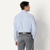 Amazon Essentials Men’s Slim Fit Long Sleeve Wrinkle Resistant Stretch Dress Shirt(White Grid Check)