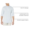 Amazon Essentials Men’s Slim Fit Long Sleeve Wrinkle Resistant Stretch Dress Shirt(White Pinstripe)