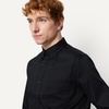 Amazon Essentials Men’s Slim Fit Stretch Wrinkle Free Button Down Collar Dress Shirt(Black)