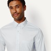Amazon Essentials Men’s Slim Fit Stretch Wrinkle Free Button Down Collar Dress Shirt(Light Blue)