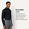 Amazon Essentials Men’s Slim Fit Stretch Wrinkle Free Spread Collar Dress Shirt(Black)