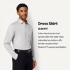 Amazon Essentials Men’s Slim Fit Stretch Wrinkle Free Spread Collar Dress Shirt(Grey)
