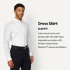 Amazon Essentials Men’s Slim Fit Stretch Wrinkle Free Spread Collar Dress Shirt(White)
