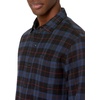 Amazon Essentials Men’s Slim-Fit Brushed Cotton Flannel Shirt, Long Sleeve Button Down Collared Plaid(Black Blue Check Plaid)