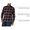 Amazon Essentials Men’s Slim-Fit Brushed Cotton Flannel Shirt, Long Sleeve Button Down Collared Plaid(Black Burgundy Plaid)