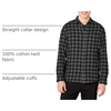 Amazon Essentials Men’s Slim-Fit Brushed Cotton Flannel Shirt, Long Sleeve Button Down Collared Plaid(Black Charcoal Buffalo Plaid)
