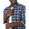 Amazon Essentials Men’s Slim-Fit Brushed Cotton Flannel Shirt, Long Sleeve Button Down Collared Plaid(Black Green White Plaid)