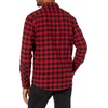 Amazon Essentials Men’s Slim-Fit Brushed Cotton Flannel Shirt, Long Sleeve Button Down Collared Plaid(Black Red Buffalo Plaid)