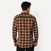 Amazon Essentials Men’s Slim-Fit Brushed Cotton Flannel Shirt, Long Sleeve Button Down Collared Plaid(Black Toffee Brown Buffalo Check)