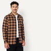 Amazon Essentials Men’s Slim-Fit Brushed Cotton Flannel Shirt, Long Sleeve Button Down Collared Plaid(Black Toffee Brown Buffalo Check)