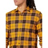 Amazon Essentials Men’s Slim-Fit Brushed Cotton Flannel Shirt, Long Sleeve Button Down Collared Plaid(Black Yellow Plaid)