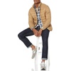 Amazon Essentials Men’s Slim-Fit Brushed Cotton Flannel Shirt, Long Sleeve Button Down Collared Plaid(Blue Brown Plaid)