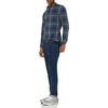 Amazon Essentials Men’s Slim-Fit Brushed Cotton Flannel Shirt, Long Sleeve Button Down Collared Plaid(Blue Charcoal Heather Plaid)
