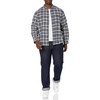 Amazon Essentials Men’s Slim-Fit Brushed Cotton Flannel Shirt, Long Sleeve Button Down Collared Plaid(Blue Gold White Plaid)