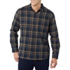 Amazon Essentials Men’s Slim-Fit Brushed Cotton Flannel Shirt, Long Sleeve Button Down Collared Plaid(Brown Dark Navy Plaid)