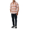Amazon Essentials Men’s Slim-Fit Brushed Cotton Flannel Shirt, Long Sleeve Button Down Collared Plaid(Brown Lilac Plaid)