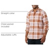 Amazon Essentials Men’s Slim-Fit Brushed Cotton Flannel Shirt, Long Sleeve Button Down Collared Plaid(Brown Lilac Plaid)