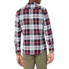 Amazon Essentials Men’s Slim-Fit Brushed Cotton Flannel Shirt, Long Sleeve Button Down Collared Plaid(Burgundy Grey Plaid)