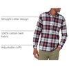 Amazon Essentials Men’s Slim-Fit Brushed Cotton Flannel Shirt, Long Sleeve Button Down Collared Plaid(Burgundy Grey Plaid)