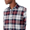 Amazon Essentials Men’s Slim-Fit Brushed Cotton Flannel Shirt, Long Sleeve Button Down Collared Plaid(Burgundy Grey Plaid)