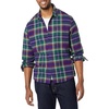 Amazon Essentials Men’s Slim-Fit Brushed Cotton Flannel Shirt, Long Sleeve Button Down Collared Plaid(Burgundy Orange White Plaid)