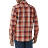 Amazon Essentials Men’s Slim-Fit Brushed Cotton Flannel Shirt, Long Sleeve Button Down Collared Plaid(Burgundy Orange White Plaid)