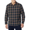 Amazon Essentials Men’s Slim-Fit Brushed Cotton Flannel Shirt, Long Sleeve Button Down Collared Plaid(Dark Green Navy Plaid)