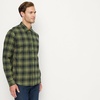 Amazon Essentials Men’s Slim-Fit Brushed Cotton Flannel Shirt, Long Sleeve Button Down Collared Plaid(Dark Olive Plaid)