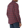 Amazon Essentials Men’s Slim-Fit Brushed Cotton Flannel Shirt, Long Sleeve Button Down Collared Plaid(Dark Red Plaid)