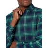 Amazon Essentials Men’s Slim-Fit Brushed Cotton Flannel Shirt, Long Sleeve Button Down Collared Plaid(Green Navy Plaid)