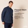 Amazon Essentials Men’s Slim-Fit Brushed Cotton Flannel Shirt, Long Sleeve Button Down Collared Plaid(Grey Heather Navy Plaid)