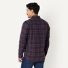 Amazon Essentials Men’s Slim-Fit Brushed Cotton Flannel Shirt, Long Sleeve Button Down Collared Plaid(Navy Chocolate Plaid)