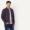 Amazon Essentials Men’s Slim-Fit Brushed Cotton Flannel Shirt, Long Sleeve Button Down Collared Plaid(Navy Chocolate Plaid)