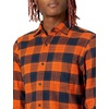 Amazon Essentials Men’s Slim-Fit Brushed Cotton Flannel Shirt, Long Sleeve Button Down Collared Plaid(Navy Orange Plaid)