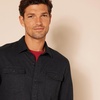 Amazon Essentials Men’s Slim-Fit Flannel Long-Sleeve Shirt, Two-Pocket, Plaid(Black)
