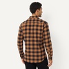 Amazon Essentials Men’s Slim-Fit Flannel Long-Sleeve Shirt, Two-Pocket, Plaid(Black Toffee Brown Buffalo Check)