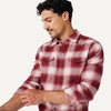 Amazon Essentials Men’s Slim-Fit Flannel Long-Sleeve Shirt, Two-Pocket, Plaid(Burgundy Shadow Plaid)